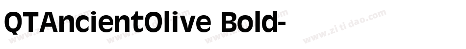 QTAncientOlive Bold字体转换